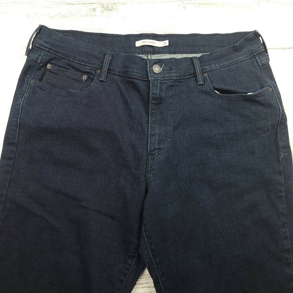 Levi's 505 Womens Straight Leg Denim Jeans Mid Rise Size 33 (34x32) EUC - Picture 4 of 11